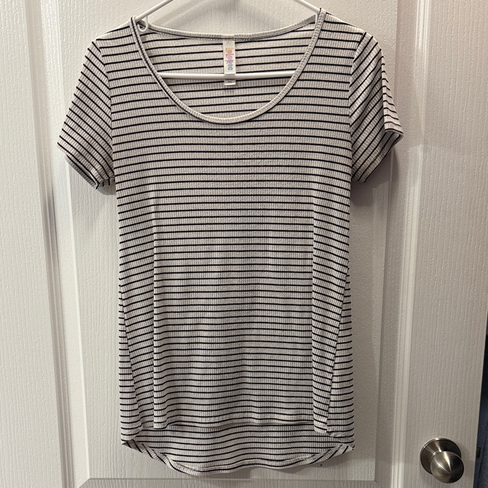 Striped Black and White Women's Top